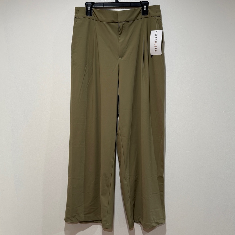 Athleta Olive Wide-Leg Pants